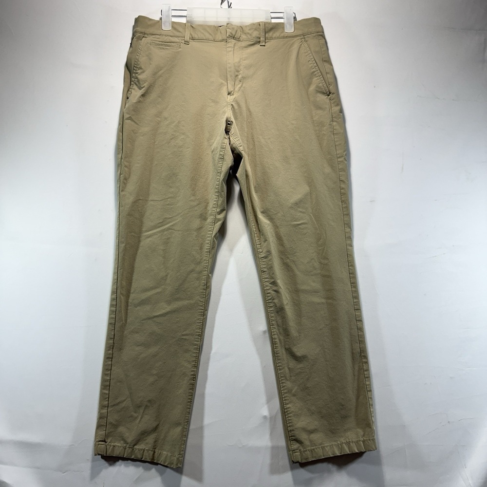 J Crew 770 Straight Tech Pant Chinos Khaki Men's W33 L30 Career Casual Everyday
